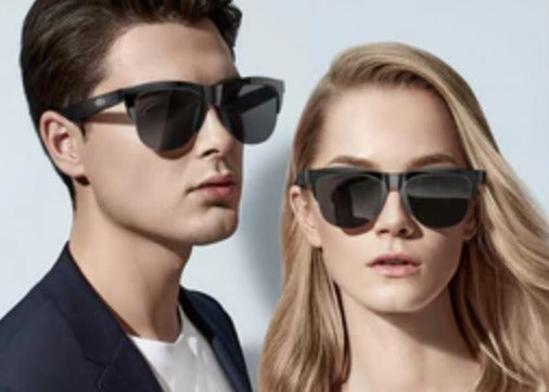 Smart Bluetooth Audio Sunglasses – UV400 Polarized Lenses with Integrated Open-Ear Speakers