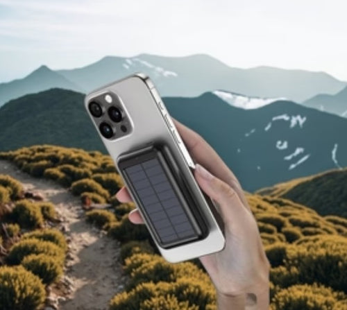 Heavy-Duty Solar Wireless Power Bank – 20,000mAh Waterproof Portable Charger with LED Flashlight