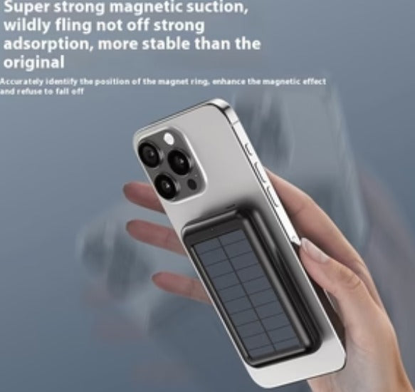 Heavy-Duty Solar Wireless Power Bank – 20,000mAh Waterproof Portable Charger with LED Flashlight