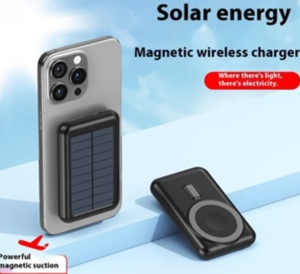 Heavy-Duty Solar Wireless Power Bank – 20,000mAh Waterproof Portable Charger with LED Flashlight